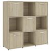 vidaXL ブックキャビネット ソノマオーク 90x30x90cm エンジニアリングウッド