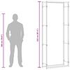 vidaXL 薪ラック マットブラック 80x28x222 cm スチール