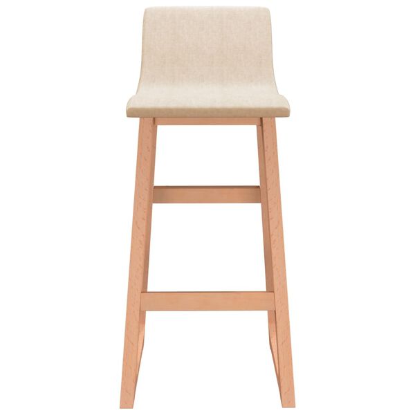 vidaXL バースツール 2点 クリーム 布製