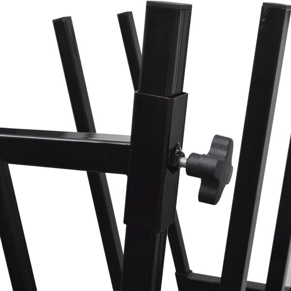 vidaXL 黒色 パウダーコーティング仕上げ 木工用 木挽き台