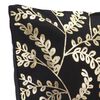 vidaXL クッション2点 箔プリント ブラック＆ゴールド 40x40cm コットン製