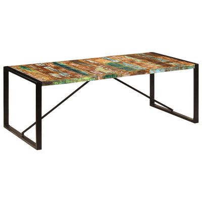 vidaXL ダイニングテーブル 220x100x75cm 無垢の再生木材