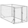 vidaXL 屋外用犬小屋 ドア付き 2x1x1 m 亜鉛メッキ鋼
