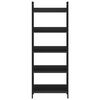 vidaXL 5段 ブックシェルフ ブラック 60x27.6x158.5cm エンジニアリングウッド