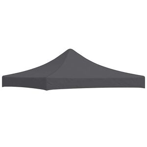 vidaXL パーティーテント専用ルーフ 3x3m アントラシート