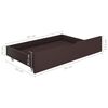 vidaXL 321988 vidaXL Bed Drawers 2 pcs Dark Brown Solid Pine Wood
