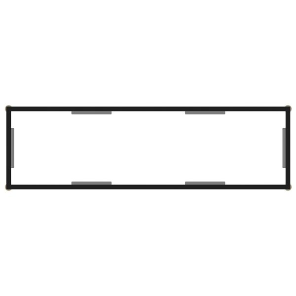 vidaXL コンソールテーブル 透明 120x35x75cm 強化ガラス製