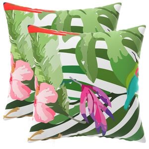 vidaXL クッションカバー 2 pcs HEERLEN ブラック 40 x 40 cm ポリエステル