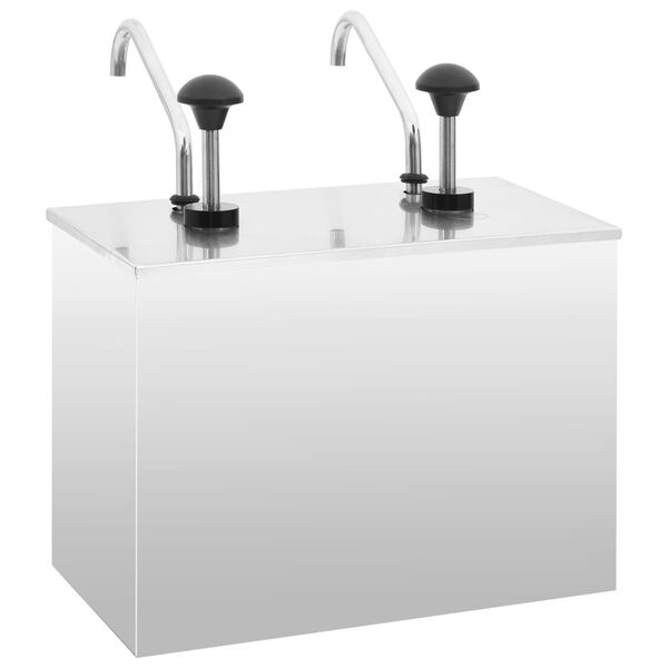 vidaXL ソースディスペンサー ステンレススチール製 2 x 3.5 L