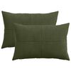 vidaXL クッションカバー 2 pcs ALMELO グリーン 30 x 50 cm コーデュロイ