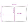 vidaXL サンシェードセイル 5x8m 長方形 オックスフォード生地 ホワイト