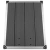 vidaXL 屋外シャワートレイ WPC＆ステンレススチール製 80x62cm グレー