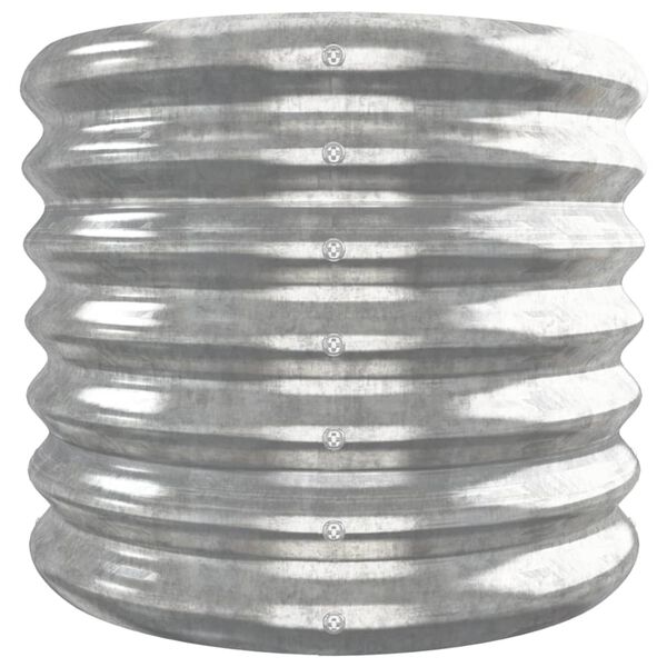 vidaXL ガーデンプランター 亜鉛メッキスチール 332x40x36 cm シルバー