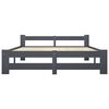 vidaXL ベッドフレーム ダークグレー パインウッド 無垢材 140x200cm