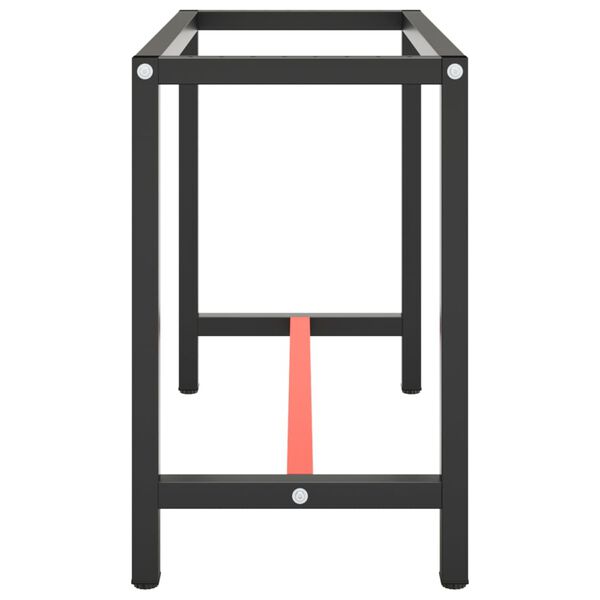 vidaXL ワークベンチフレーム マットブラック&マットレッド 110x50x79 cm メタル