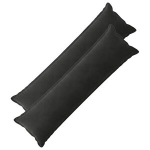 vidaXL クッションカバー 枕で HOUTEN 2 個 ブラック ベルベット