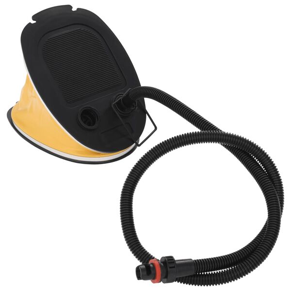 vidaXL フットポンプ 26x18cm PP＆PE製 グレー＆イエロー