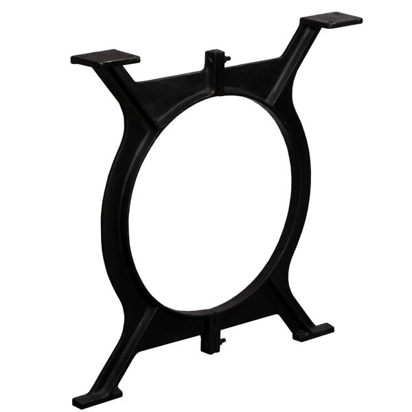 vidaXL ダイニングテーブル脚 2点 O型フレーム 鋳鉄製