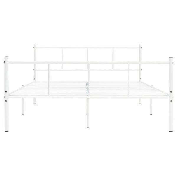 vidaXL ベッドフレーム ホワイト 金属製 120x200cm
