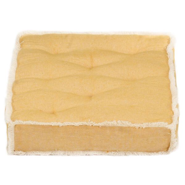 vidaXL パレットソファクッション 73x40x7cm イエロー