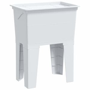 vidaXL ランドリータブ ホワイト 59x41x75cm 樹脂製