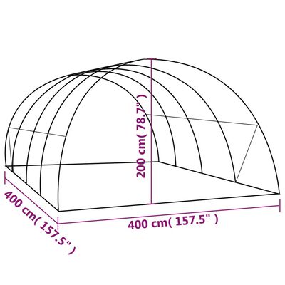 vidaXL 温室 16m² 4x4x2m