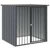 vidaXL 犬小屋 屋根付き ブラック 110x103x109 cm 亜鉛メッキ鋼