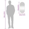 vidaXL 壁取り付け式ミラー ゴールド 30x70 cm 楕円形
