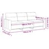 vidaXL 3人掛けソファ ダークグレー 180cm 布製