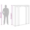 vidaXL ワードローブ 布製 コンパートメント＆吊り下げ棒付き 45x150x176cm ブラウン