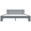 vidaXL ベッドフレーム グレー パイン無垢材 160x200cm