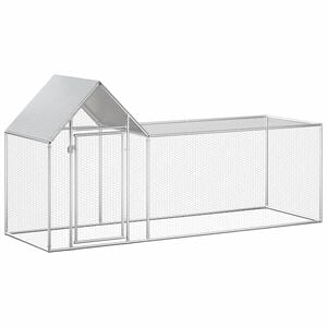 vidaXL 鶏小屋 3x1x1.5 m 亜鉛メッキ鋼製