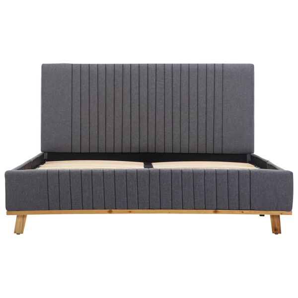 vidaXL ベッドフレーム ライトグレー 布製 120x200cm