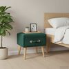 vidaXL ベッドサイドキャビネット グリーン 40x35x40cm ベルベット製