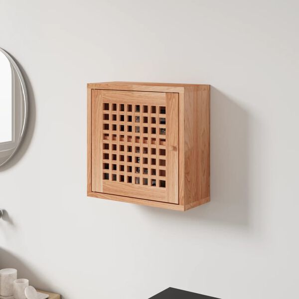 vidaXL ウォールキャビネット 42x18x42 cm 無垢材 ウォールナット