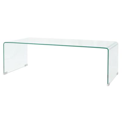vidaXL コーヒーテーブル 98x45x30 cm 強化ガラス製 クリア