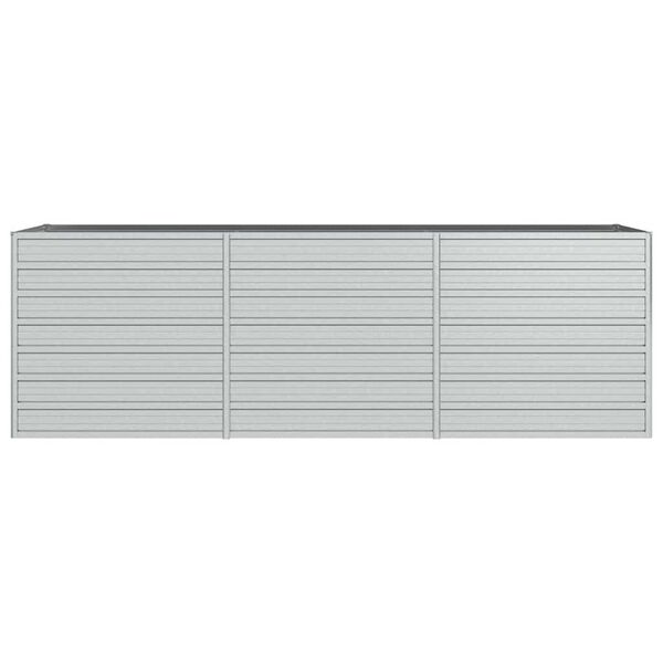 vidaXL ガーデンレイズドベッド 240x80x77 cm 亜鉛メッキ鋼製 シルバー