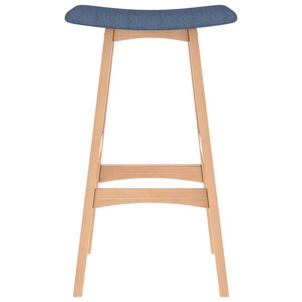 vidaXL バースツール 2点 ブルー 布製