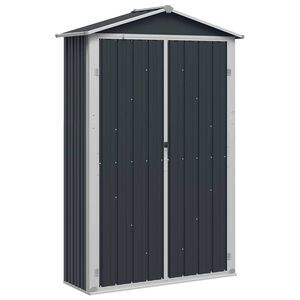 vidaXL ガーデン納屋 116x45x175cm 亜鉛メッキ鋼製 アントラシート