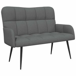 vidaXL 2人掛けソファ ダークグレー 115 x 61 x 87 cm 布