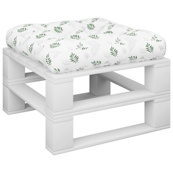 vidaXL パレットクッション リーフ柄 60x60x12 cm ファブリック