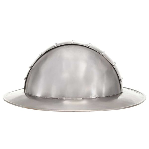 vidaXL 中世の騎士用 ヘルメット アンティークレプリカ ライブRPG用 (LARP) シルバー スチール製