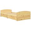 vidaXL ベッドフレーム 引き出し2点付き パイン無垢材 90x200cm