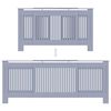vidaXL ラジエーターカバー グレー 205cm MDF製