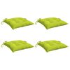 vidaXL チェアクッション 4点 ブライトグリーン 50x50x7cm オックスフォードファブリック