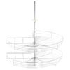 vidaXL 2段 引き出しキッチンワイヤーバスケット 270度 71x71x80cm シルバー