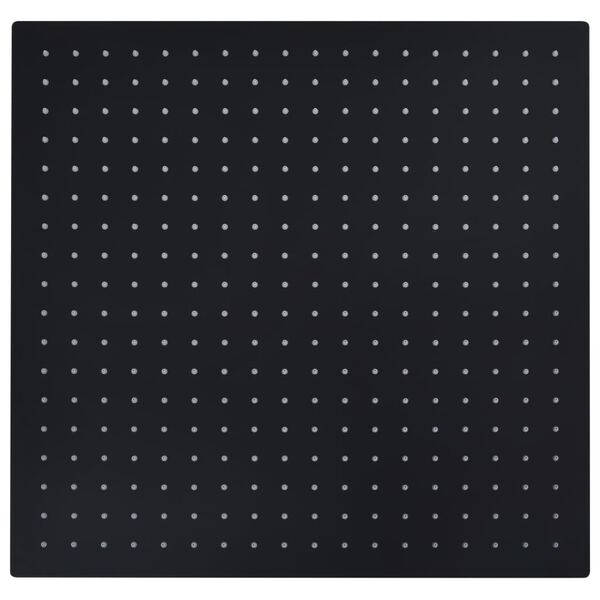 vidaXL レインシャワーヘッド ステンレススチール製 50 × 50 cm 角型 ブラック