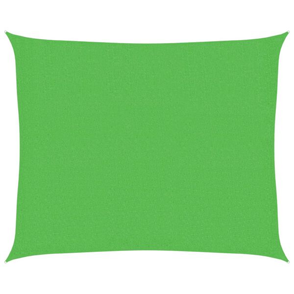 vidaXL サンシェードセイル 160g/m&sup2; ライトグリーン 2.5x3m 高密度ポリエチレン