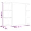 vidaXL バスルーム ミラーキャビネット コンクリートグレー 80x20.5x64cm エンジニアリングウッド