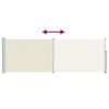 vidaXL パティオ用 引き込み式サイドオーニング 100x300cm クリーム